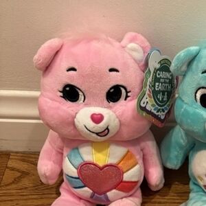 Pink Plush Bear Toy with Heart Design